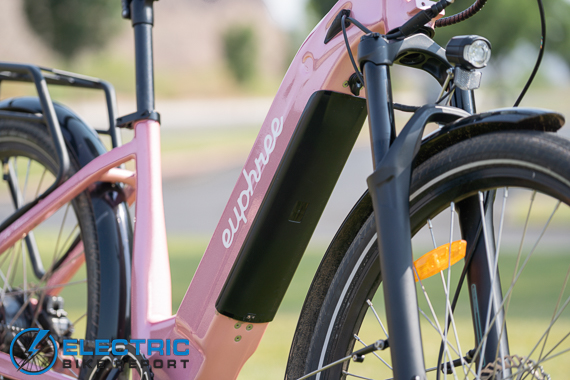 Euphree City Robin Electric Bike Review inegrated downtube battery