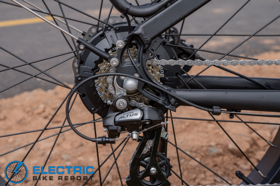 Dirwin Seeker Electric Fat Tire Bike Review 7 speed Altus Gears