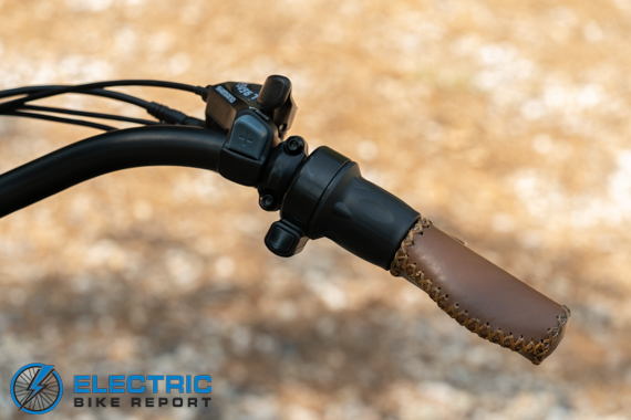 Tower Beach Babe Electric Bike Review Velo contoured grips