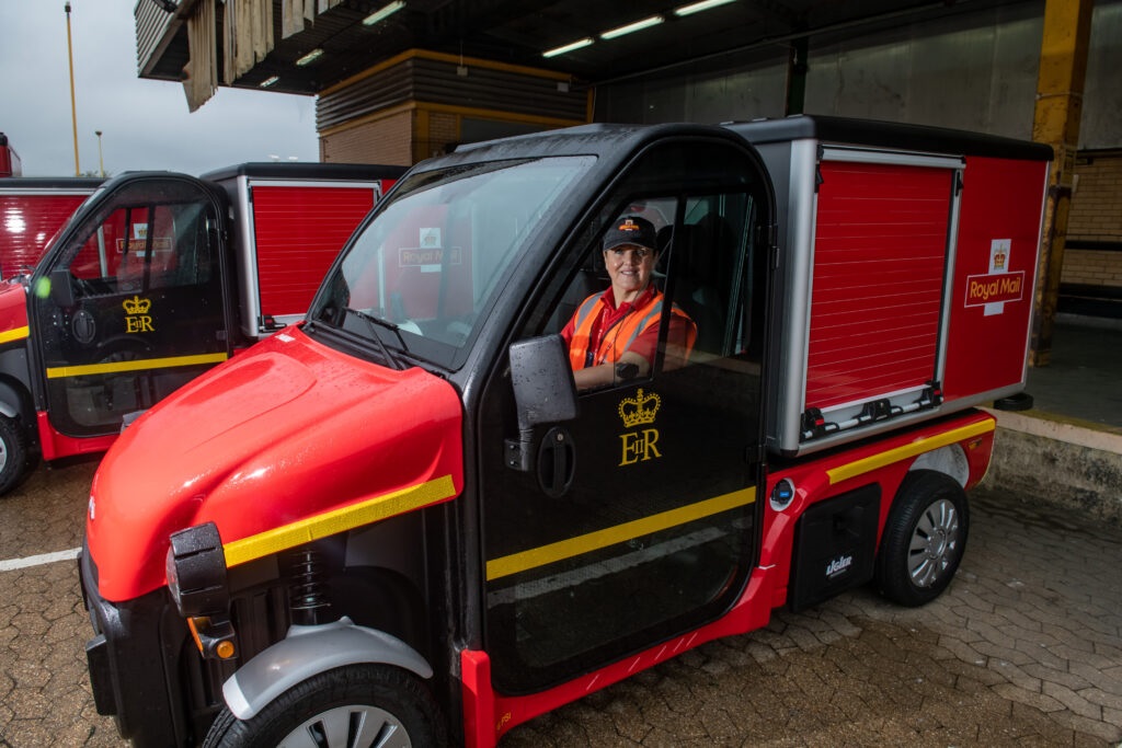 E-trikes unveiled  at Royal Mail Fleet Workshop, Gloucester, September 14 2021