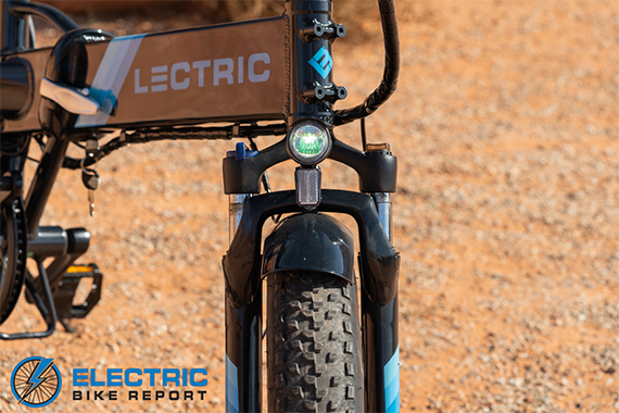 Lectric XP 2.0 Electric Folding Bike Review Suspension Fork