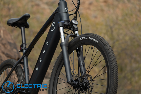 Gen3 Flex Hybrid Electric Bike Review 100mm Stroke Suspension Fork