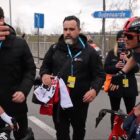 Pogačar angrily confronts Van Baarle after Flanders botched sprint | Video
