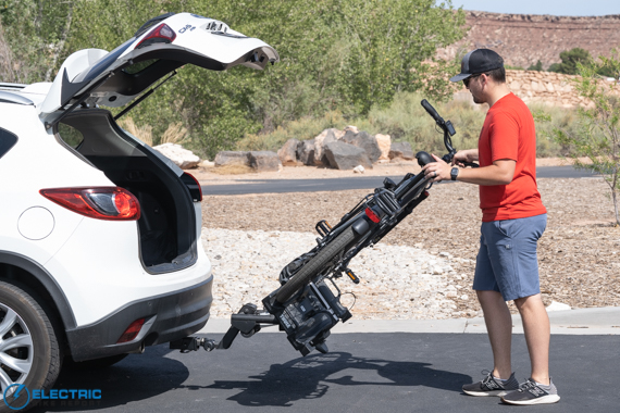 Thule EasyFold XT Review 2022 - Forward tilt feature for accessing trunk or hatch space