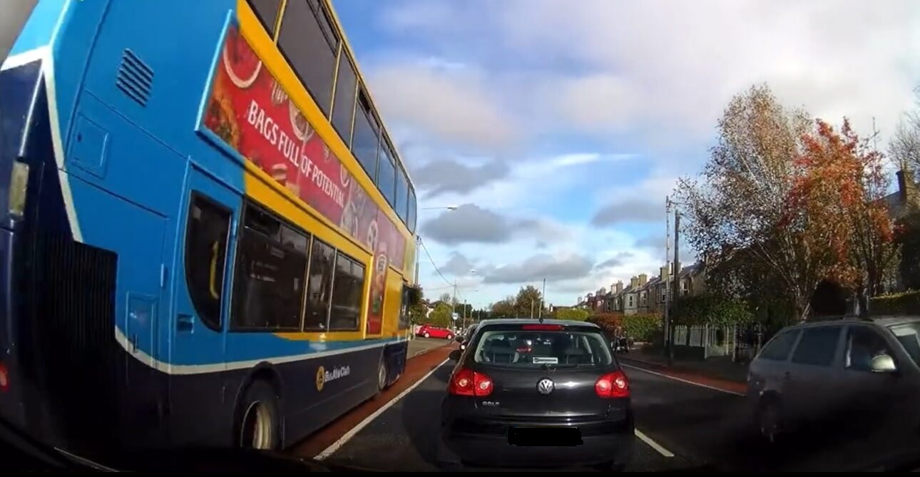 Dublin Bus now investigating driver who treated cycle lane, pavement as DIY bus lane