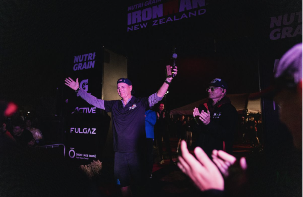 Mike Reilly at the end of IM New Zealand