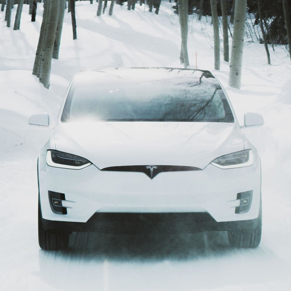 tesla snow