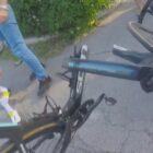 Team DSM rider's Scott Foil RC bike snaps in two places in Giro crash | Video