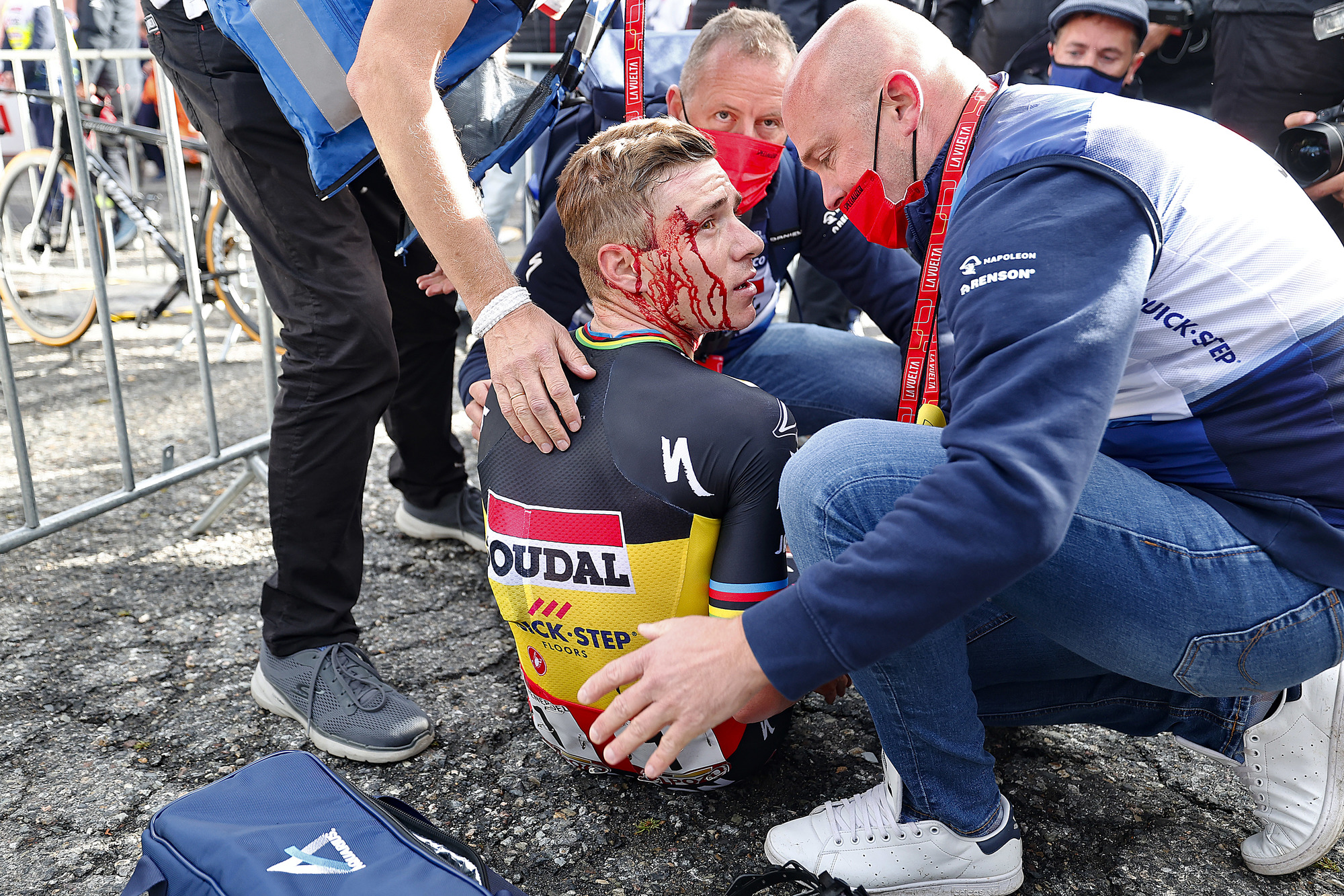 Woman hit by Evenepoel at Vuelta is Andorra Police member