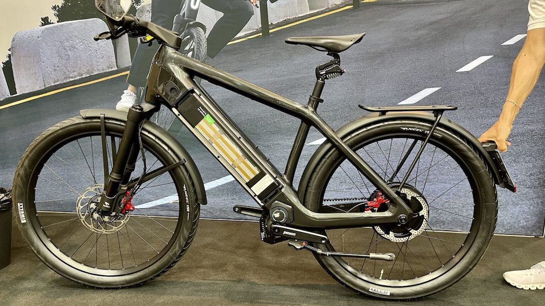 Stromer ST7 prototype with ceramic solid state ebike battery