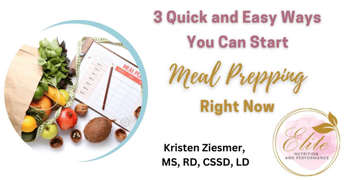 3 Quick and Easy Ways You Can Start Meal Prepping Right Now