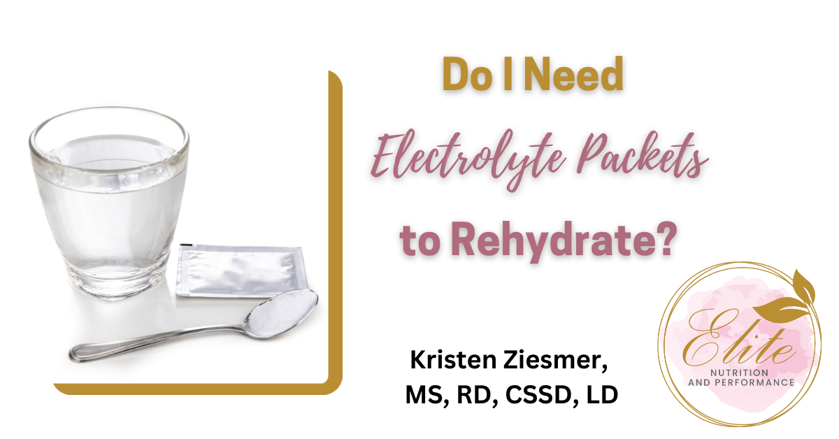Do I Need Electrolyte Packets to Rehydrate?