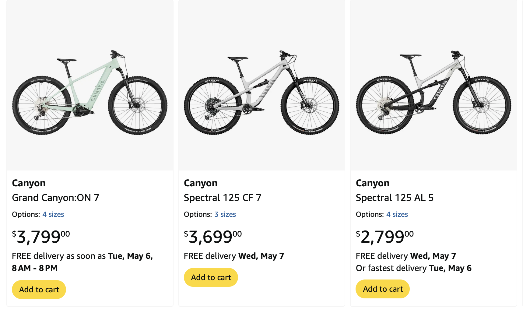Ride Faster! Canyon Bikes Now on Amazon Prime – Updated!